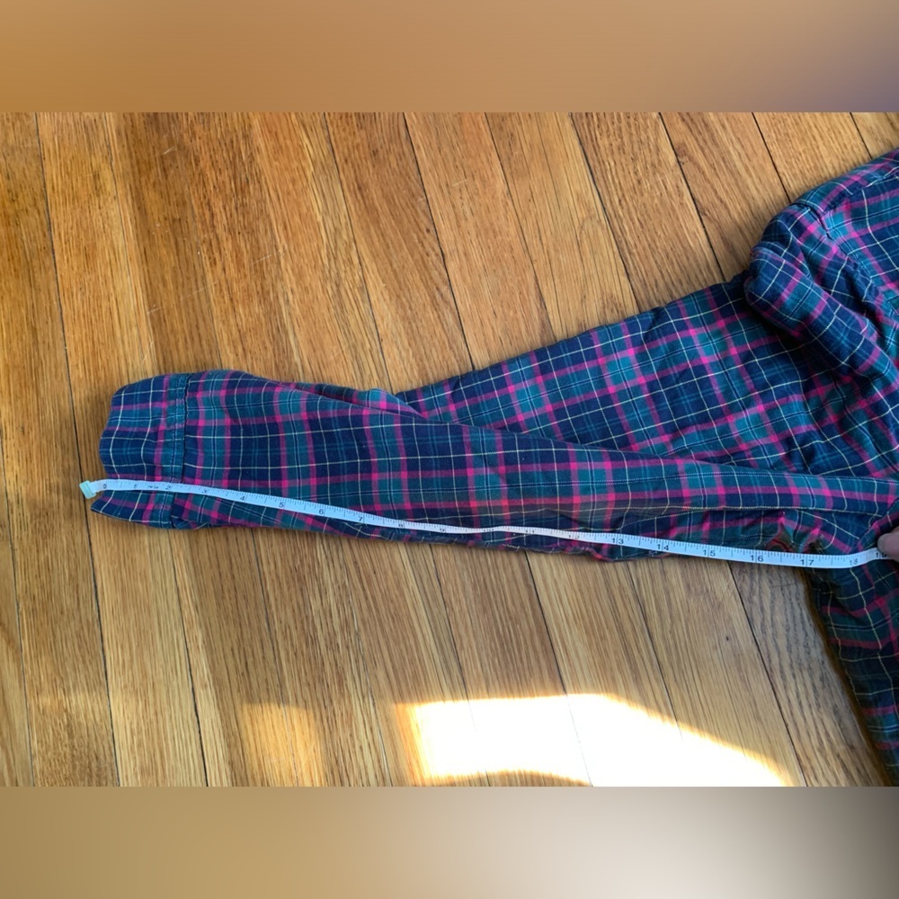 Women’s L.L. Bean fleece lined plaid button down size M - Picture 6 of 7
